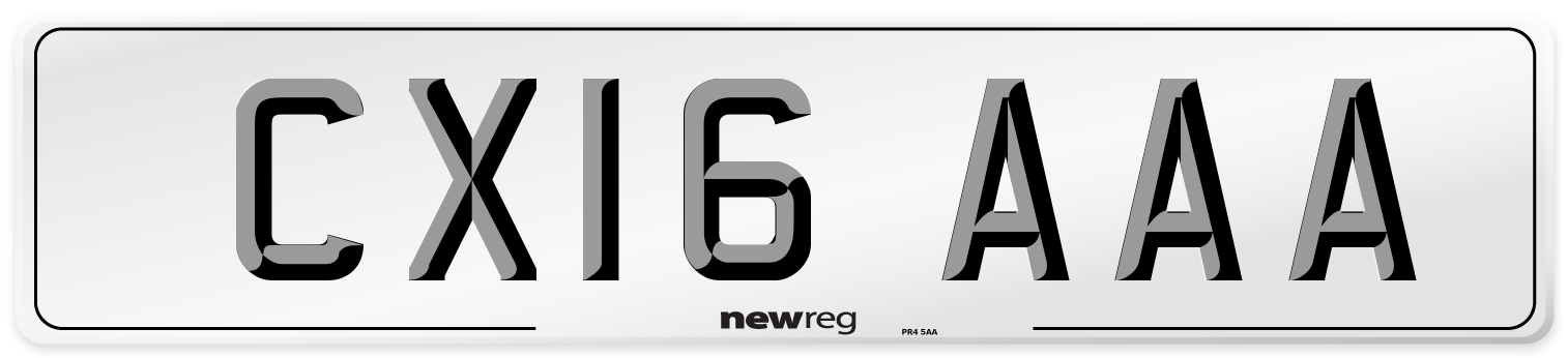 CX16 AAA Number Plate from New Reg